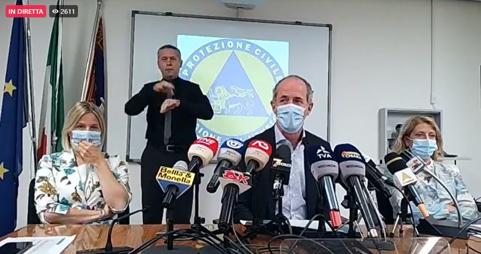 Covid, Zaia: “Reazioni avverse al vaccino, in Veneto 38 decessi e 1200 casi gravi” | +847 positivi | Dati 25 agosto 2021