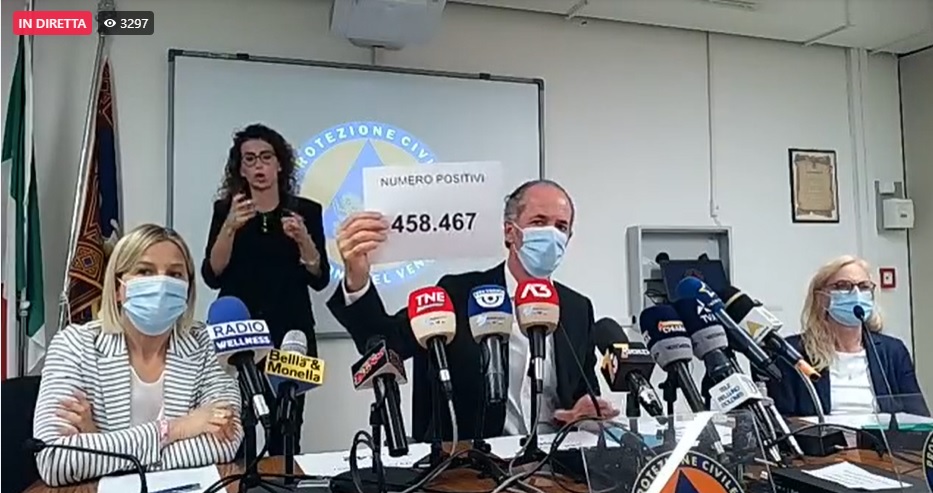 Covid, Zaia: “Anticorpi monoclonali, l’89% dei pazienti veneti trattati ha evitato il ricovero” | +274 positivi | Dati 6 settembre 2021