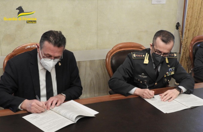 Castelfranco, siglato il protocollo d’intesa con la Guardia di Finanza a tutela delle risorse del Pnrr