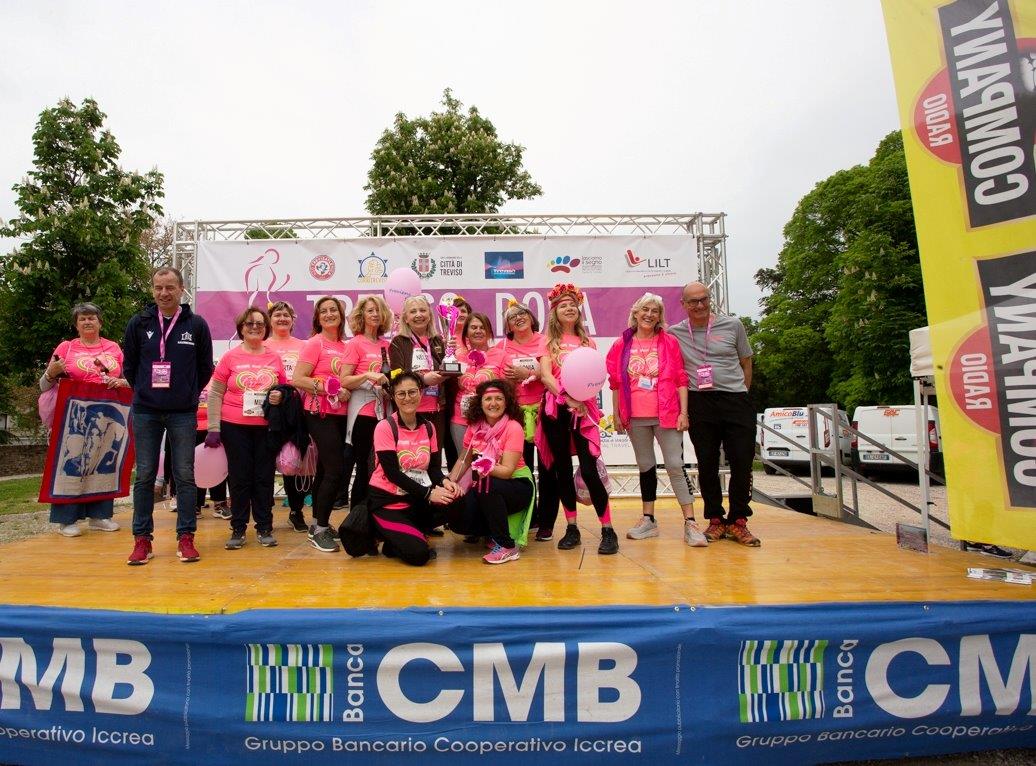 Treviso in rosa 2022_La premiazione del gruppo LILT il più numeroso_Ph VETTORATO_b