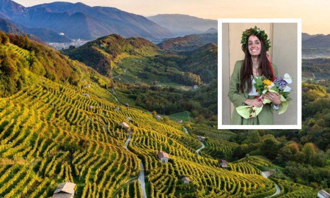 Alessandra prima laureata alla cattedra Unesco di Firenze con una tesi sulle Colline del Prosecco