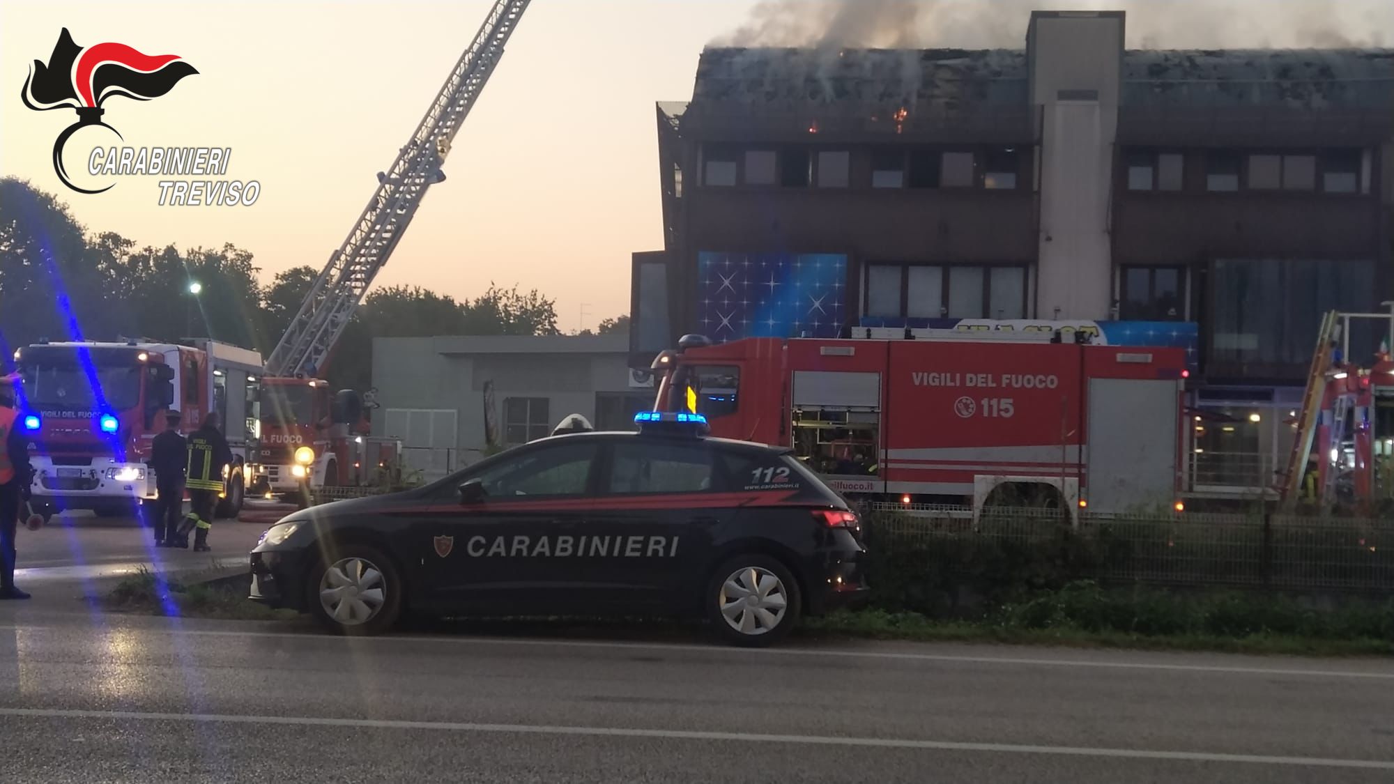 Incendio nella notte al "Vanity club" di Castelfranco indagini