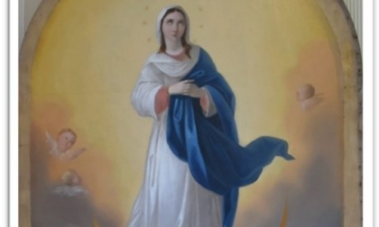 Fontanelle, la pala della Madonna Immacolata del pittore solighese De Lorenzi torna a nuova vita grazie ai parrocchiani