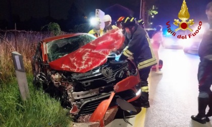 San Fior, perde il controllo dell'auto e si schianta: un ferito