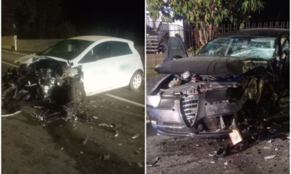 Violento frontale tra due auto a Refrontolo: auto distrutte, ma conducenti vivi per miracolo