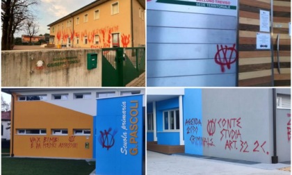 Scritte no vax sui muri, nel mirino dei vandali scuole ed edifici istituzionali
