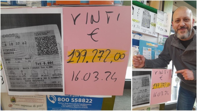 Gioca la sua quaterna per anni e finalmente vince quasi 200mila euro, colpaccio al Lotto a Montebelluna!
