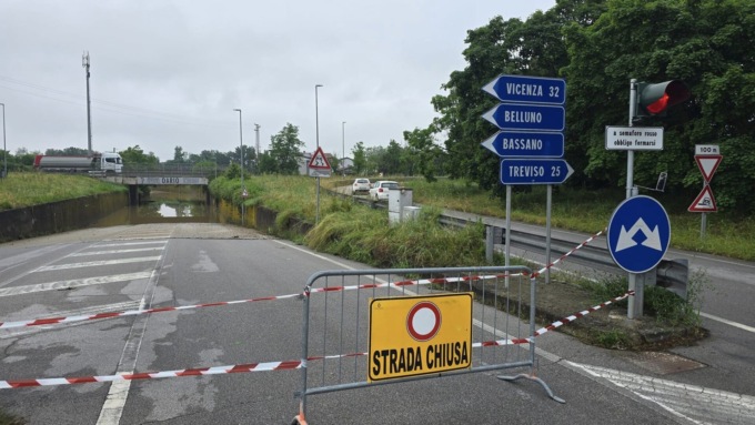 Maltempo a Treviso, sottopassi e strade allagate in tutta la provincia