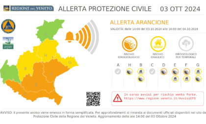 Piogge intense sul Veneto, allerta idrogeologica arancione su due bacini in provincia di Treviso