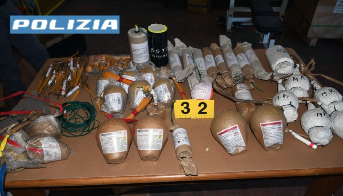 Sequestrati 3,5 quintali di fuochi d’artificio illegali in un capannone nella zona del Montello