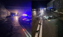 Perde il controllo dell'auto nel sottopasso, sbatte contro il muro e poi provoca un frontale