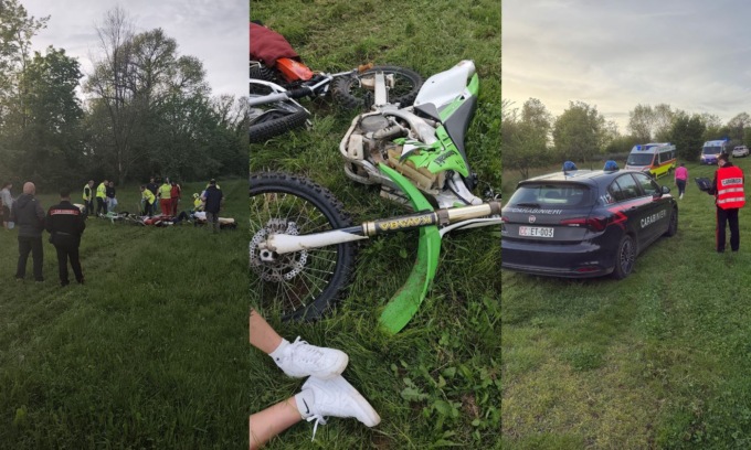Doppio incidente in motocross nel giorno di Pasquetta a Quinto di Treviso e Maser