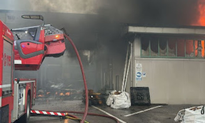 Questa mattina un grosso incendio ha interessato un'azienda di Cordignano