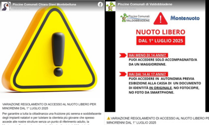 Stop a bulli e baby gang in piscina, obbligo di carta d'identità per i minori a Montebelluna e Valdobbiadene