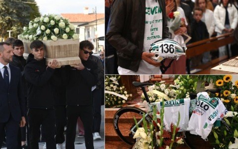 A Loria più di 800 persone per l’ultimo saluto al ciclista Kevin Bonaldo