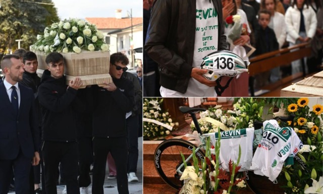 A Loria più di 800 persone per l’ultimo saluto al ciclista Kevin Bonaldo