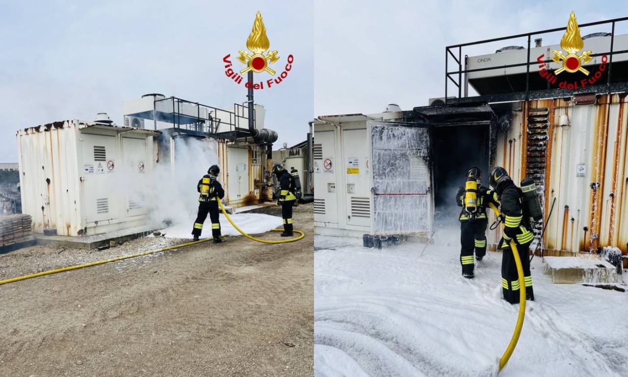In fiamme motore a biogas in un’azienda a Chiarano, un ustionato